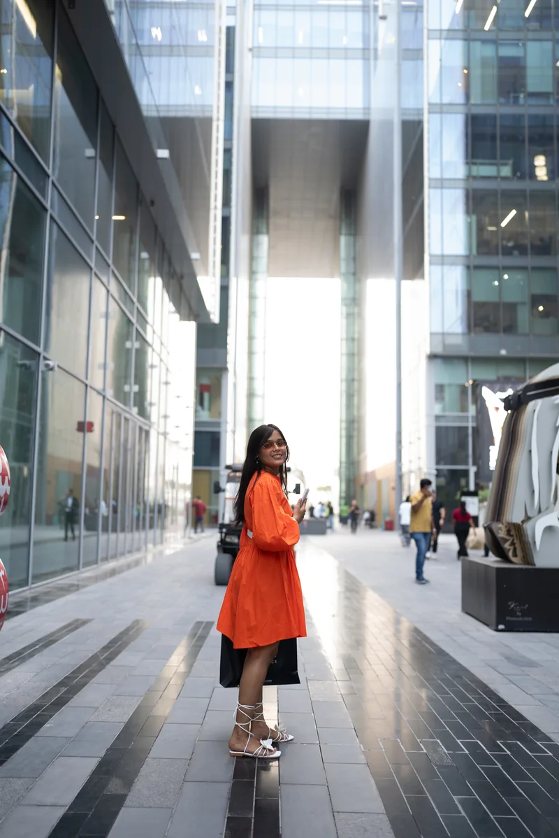 A Design Safari participant exploring Dubai Design District in 2025