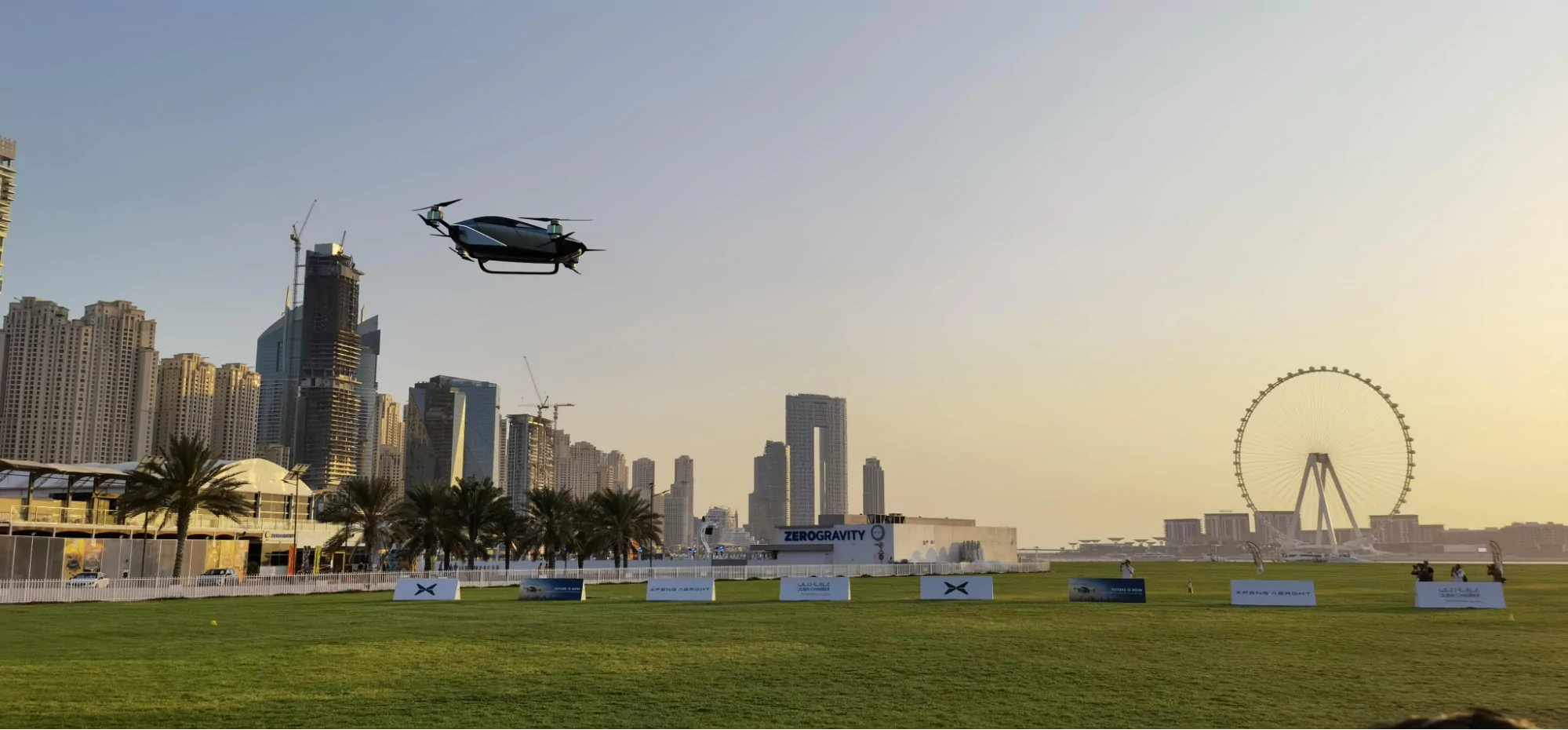 Dubai has long planned for a flying taxi service. The XPeng X2 electric flying car completed its first public test flight in Dubai at the Gitex technology expo in October 2022